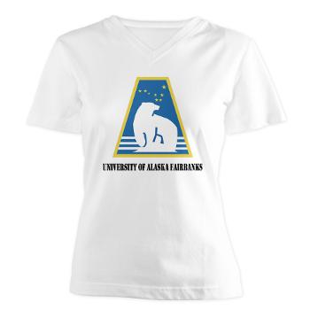 uaf - A01 - 04 - SSI - ROTC - University of Alaska Fairbanks with Text - White T-Shirt